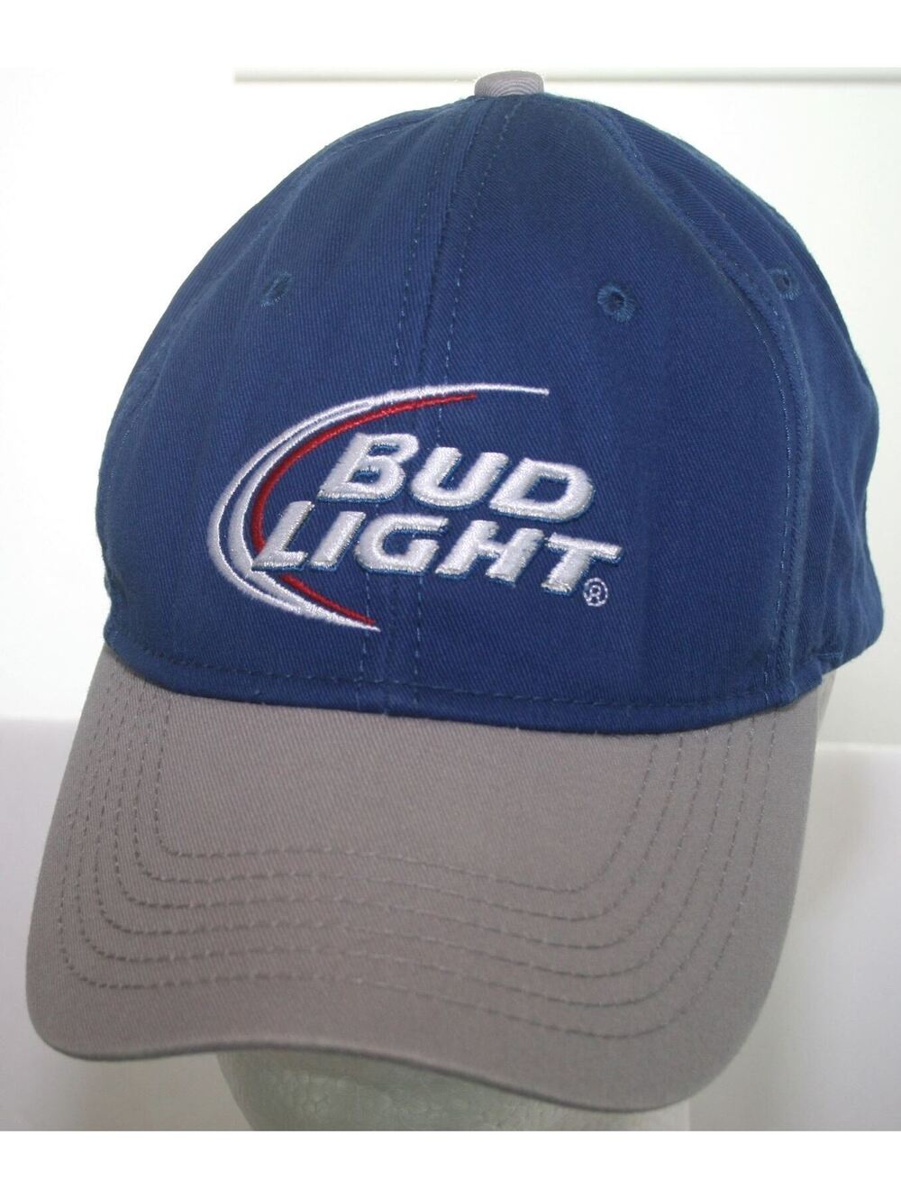 Bud Light Beer Baseball Hat Snapback Cap - Blue & Gray